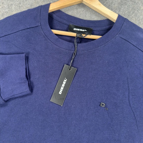 Diesel Other - Diesel Sweater Mens XL Blue S-Dant-Klark Cotton Crewneck Logo NWT